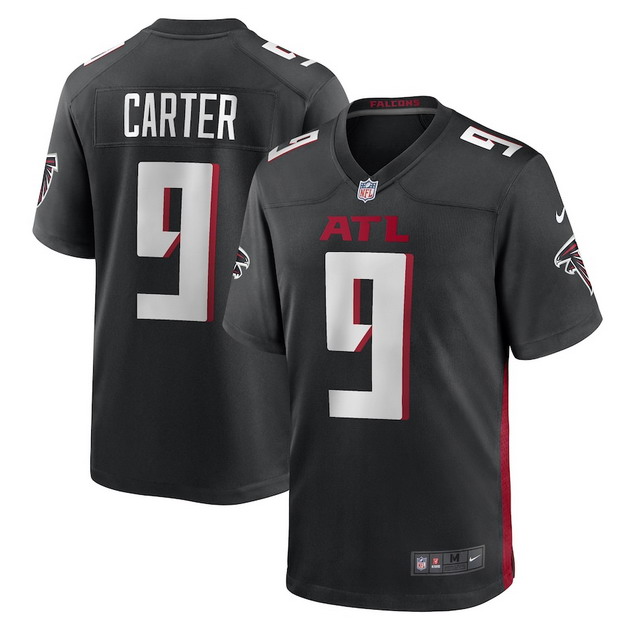 mens nike lorenzo carter black atlanta falcons game player jersey